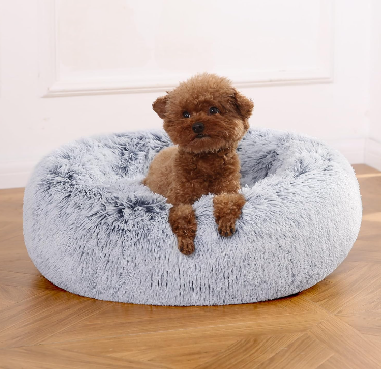 Bnixrq pet bed plush texture